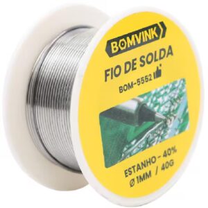 Estanho em fio para solda espessura de 1 mm 40 g BOM5552 - Bomvink